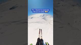 Le bruit sur le rocher  😬 Merci au SAV de mavoir envoyé une nouvelle paire de skis 🙏⛷️ ski [upl. by Aleik]