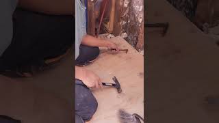 Easiest way to remove nails out of plywood wood tricks trick woodworking woodwork diy [upl. by Ayidah]