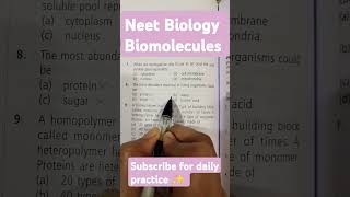 Neet Biology Biomolecules pw neet made easy viralshort video trend trending neetbiologyquiz [upl. by Ybreh305]