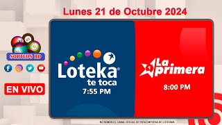 Loteka y la Primera en vivo 🎰 │Lunes 21 de Octubre 2024– 755 PM [upl. by Nortna689]