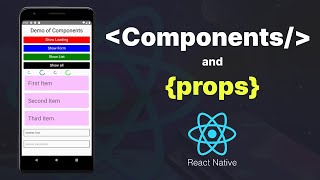 3 Components and props in React Native  React Native Tutorial  Flatlist Activity Indicator [upl. by Tarah599]