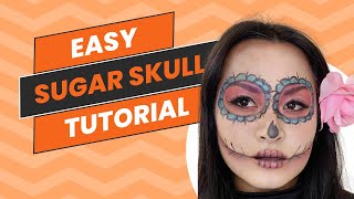 Transform Into a Glam Sugar Skull Easy StepbyStep Halloween Makeup Tutorial You NEED to Try [upl. by Zellner259]