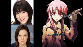 Anime Voice Comparison Yuno Gasai Future Diary [upl. by Nnyre]