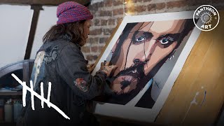 Johnny Depp Reveals His Deeply Personal SelfPortrait  ‘Five’  Pantheon Art [upl. by Wilen]