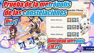 Guia F2p Genshin Impact Prueba de la metropolis de las constelaciones Prueba vanguardia filosa [upl. by Jecoa]