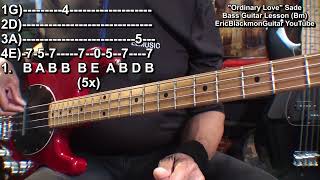 Sade ORDINARY LOVE Bass Guitar Lesson ericblackmonmusicbass9175 [upl. by Hermina]