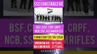 SSC Constable GD in BSF CISF ITBP CRPF NCB SSF Assam Rifles Recruitment 2024 [upl. by Ennahgem]