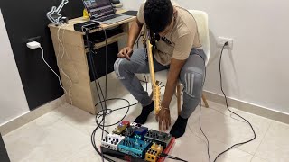 ENSAYANDO EN CASA SECUENCIAS Y PEDALBOARD  CALEB MANJARRES [upl. by Nanyt]