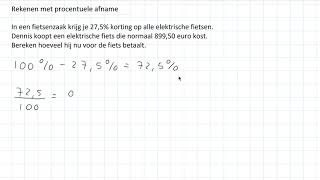 Rekenen met procentuele afname 2 HAVOVWO amp 2 VWO [upl. by Nairad]