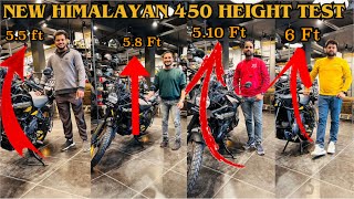 Royal Enfield New Himalayan 450 Seat HEIGHT Test  Will 54 58 amp 6ft Height WORK  Rs 269 lakh [upl. by Edwyna614]