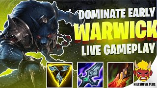 How To Dominate Early Game With Warwick  Wild Rift HellsDevil Plus Gameplay [upl. by Tremain]