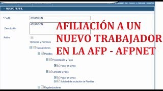 Como afiliar a un trabajador en la AFP 2020 [upl. by Nipsirc]