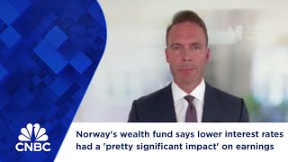 Norways wealth fund says lower interest rates had a pretty significant impact on earnings [upl. by Saile870]