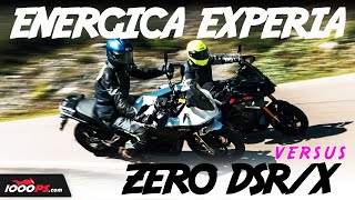 Electric motorcycles comparison test  Zero DSRX vs Energica Experia in the Alps [upl. by Notneuq]