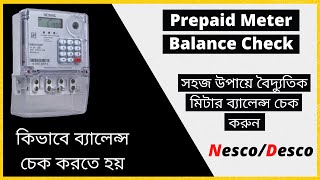 Prepaid Meter Balance Check  কিভাবে ব্যালেন্স চেক করতে হয়  NescoDesco  Techno Tasrif [upl. by Iznil]