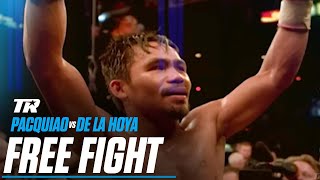 Manny Pacquiao vs Oscar De La Hoya  Great Boxing Upset Free Fight [upl. by Ahteral]