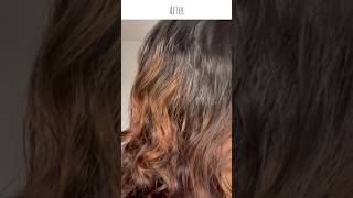 Tone Brassy Orange Hair  Blue Shampoo on Brown Highlights hairtoner [upl. by Rafaela]