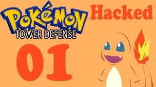 Pokemon Tower Defense Hacked  Ep 1  Oaks Lab Route 1 Route 2 [upl. by Errised]