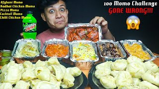 100 MOMOS CHALLENGE GONE WRONG😰😱 Types Of Momos  Momo Eating Challenge  Failed Mukbang Big Bites [upl. by Artek]