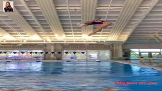 How to do a front dive pike Double bouncing 101b on 1 meter [upl. by Jeremiah397]