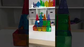 3 Build Ideas with the MAGNATILES Classic 37Piece Set [upl. by Garnes]