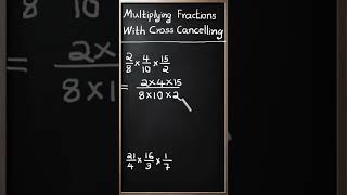 Multiplying Fractions With CrossCancelling [upl. by Chicoine451]