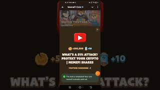 Memefi new video code today Whas a 51 Atack Proaec Your Crypto  MemeFi Shares [upl. by Aurora285]