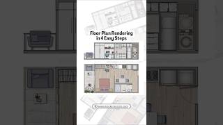 Floor Plan Rendering short tutorials using AutoCAD and Photoshop [upl. by Luanni900]