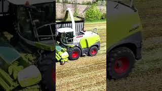 Harvesting processing and preserving grass using New Hollandshort corn farm cuttinggrass [upl. by Sylvie]