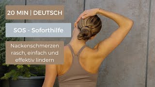 NACKENVERSPANNUNG lösen  SOS  einfache Soforthilfe in 20 Min  Nacken Yoga anfängerfreundlich [upl. by Madelaine]