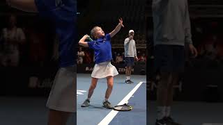 Want to master the perfect serve technique 👀 tennis tennistechnique serve tennistip [upl. by Sumaes]