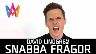 David Lindgren svarar på snabba frågor inför Melodifestivalen 2016 [upl. by Nyre]