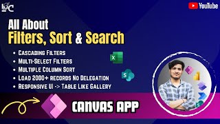 Load 2000 Records Filter Search amp Sort Data in One Canvas App Tutorial [upl. by Ellevel]