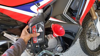 Honda CRF 250 Rally  First 600 miles Oil Change and Oil Filter service [upl. by Dej]