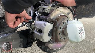 Skoda Superb Rear Brake Calipers Sticking  Replacement [upl. by Oelak531]