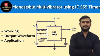 Monostable Multivibrator using IC 555 timer  in Hindi [upl. by Ioyal163]