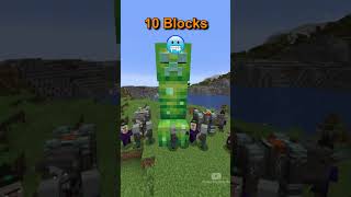 Minecraft 1 Block vs 100 Blocks Creeper 😰😰😰 [upl. by Stodder964]