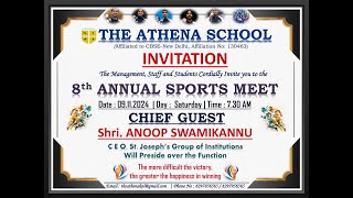 8TH ANNUAL SPORTS MEET AT THE ATHENA SCHOOL 202425  CBSE  WELCOME  DANCE  SONGS  GAMES SPEECH [upl. by Elton100]