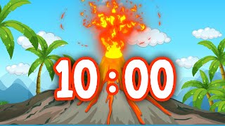 10 Minute Timer VOLCANO Explosion 🌋 Countdown with sounds [upl. by Merla]