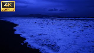 Fall Asleep Instantly With Soothing Ocean Waves At Night  High Quality Stereo Sounds  4K UHD [upl. by Radmilla]