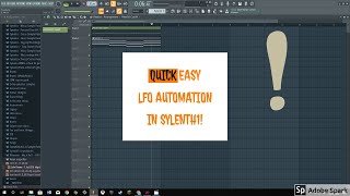 How to create an LFO automation in Sylenth1 FL Studio 20 tutorial [upl. by Surazal836]