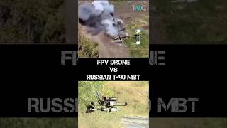 Ukraines FPV Drone VS T90 MBT shorts military [upl. by Mariano]