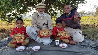 PIZZA EATING CHALLENGE  Pizza Eating Competition  Mubashir Saddique  Village Food Secrets [upl. by Kcarb]