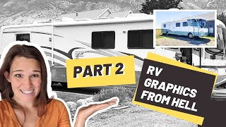 How To Remove Cracked RV Graphics  PART 2  RV Renovation  RV Decals [upl. by Terces422]