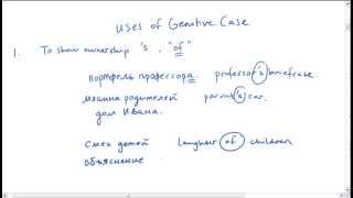 Russian Grammar Genitive Case [upl. by Dnomsaj]