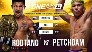 Epic Muay Thai World Title Thriller 👊 Rodtang vs Petchdam [upl. by Asilet317]