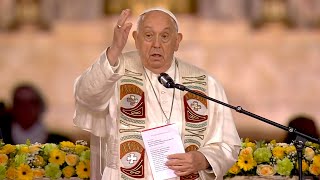 LIVE  Eucharistieviering met Paus Franciscus in Koning Boudewijnstadion [upl. by Iliam851]