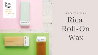 How to apply Rica RollOn Wax  Rica Wax Italy [upl. by Harihs]