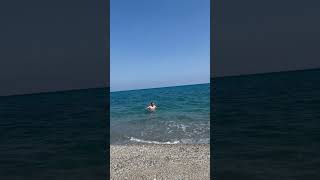 SayangKo Nyebur Pertama beach bianco calabria italy viralshorts viralvideo fyp bule [upl. by Amyaj]