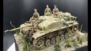 135 Diorama  Concrete Armoured StuG III AusfG wZimmerit [upl. by Ebbie]